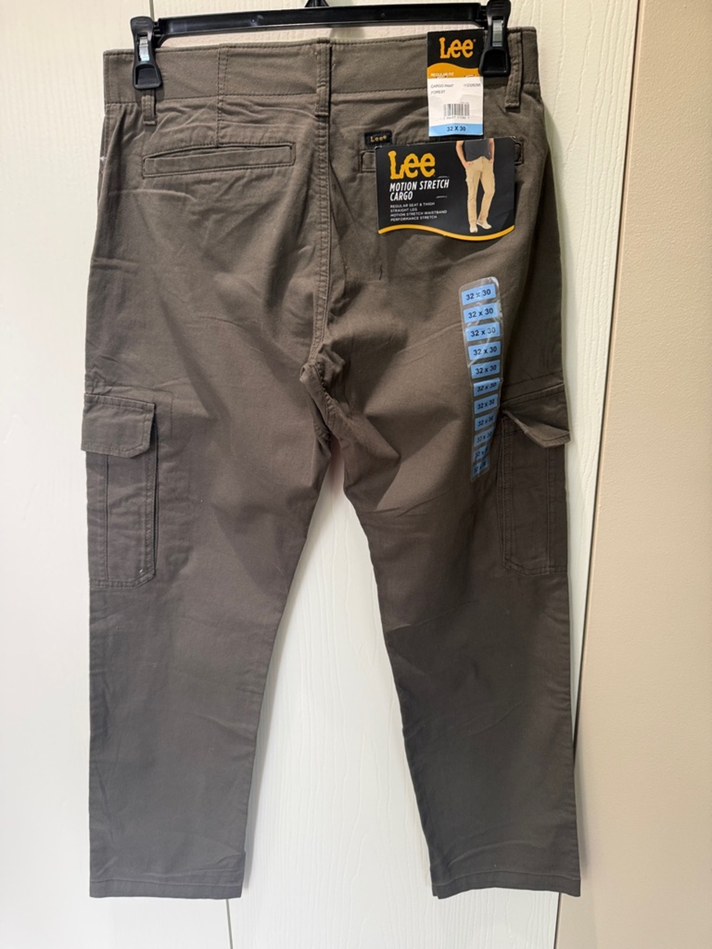 Lee Men's Motion Stretch Cargo Pant Size 32 x 30 Brown Gray Performance NWT - Picture 2 of 7